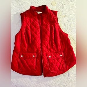 2x Croft & Barrow puffy zip up vest gently worn once